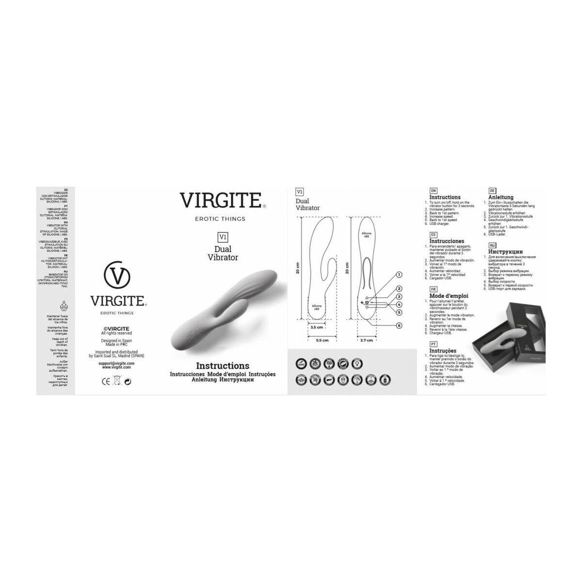 Δονητής Virgite Μπλε